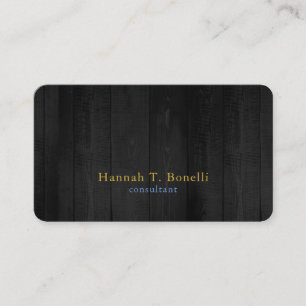 Trendy Grey Wood Gold Blue Plain Creative Modern Business Card
