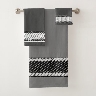 Trendy Grey Z  Bath Towel Set