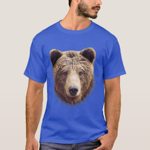 Trendy Grizzly Bear Big Face Premium  T-Shirt