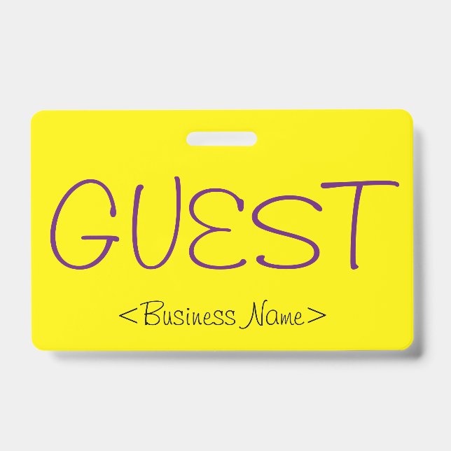 Trendy "GUEST" Badge (Front)