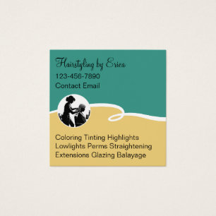 Trendy Hairstylist Unique Business Profile Cards