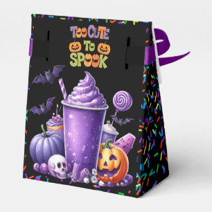 Trendy Halloween Black "Too Cute To Spook" Favor Box