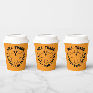 Trendy Halloween Funny Boo Ghost Quote Party Paper Cups