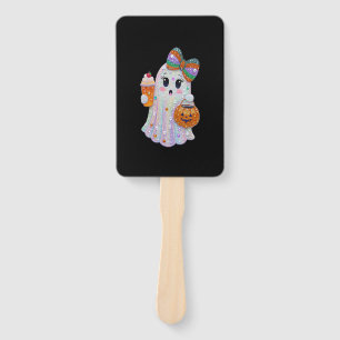 Trendy Halloween Rhinestones Ghost Hand Fan