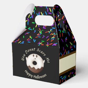 Trendy Halloween Spooky Boo Ghost Doughnut Party Favor Box