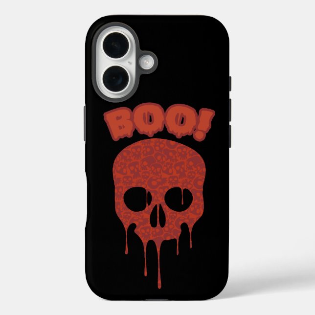 Trendy Halloween Spooky Boo Skull  Case-Mate iPhone Case (Back)