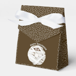 Trendy Halloween Spooky Brown Boo Ghost Doughnut  Favor Box