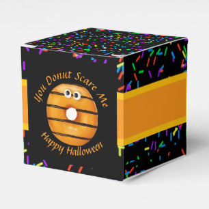 Trendy Halloween Spooky Orange Monster Eyes Doughn Favor Box