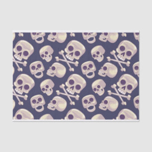 Trendy Halloween Spooky Skulls Decoupage Print Tissue Paper