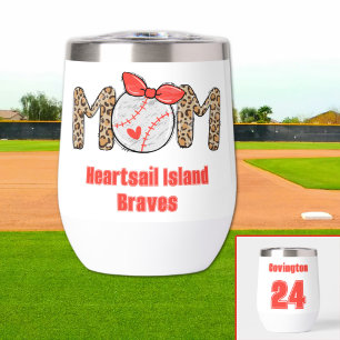Trendy Hand drawn Baseball Mom Personalized 