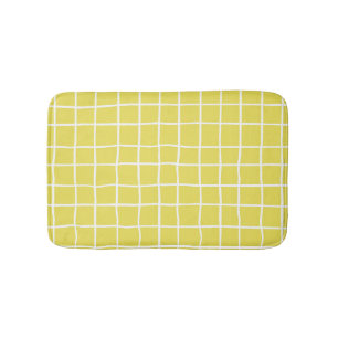 Trendy Hand Drawn Ink Shapes Bath Mat
