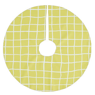 Trendy Hand Drawn Ink Shapes Brushed Polyester Tree Skirt