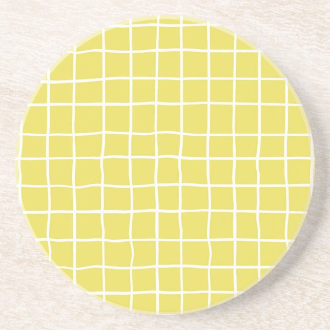 Trendy Hand Drawn Ink Shapes Coaster (Front)