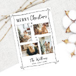 Trendy Hand Drawn Whimsical Doodle Photo Christmas Holiday Card<br><div class="desc">Trendy Hand Drawn Whimsical Doodle Photo Christmas Holiday Card</div>