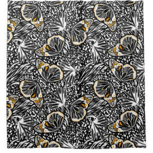 Trendy hand sketch butterflies flying blending wit