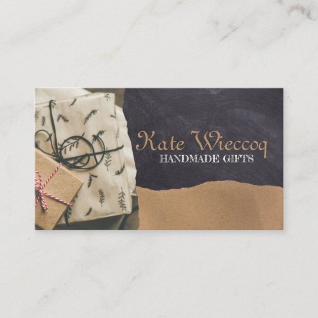 Trendy Handmade Gifts Business Card (Front)