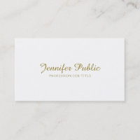 Trendy Handwritten Gold Script Minimalist Design