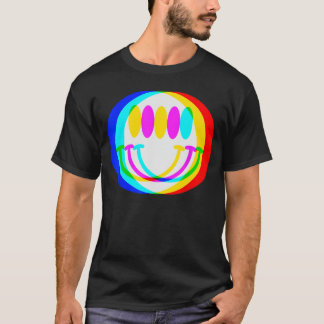 Trendy Happy Face EDM Music Festival Smile Face Il T-Shirt