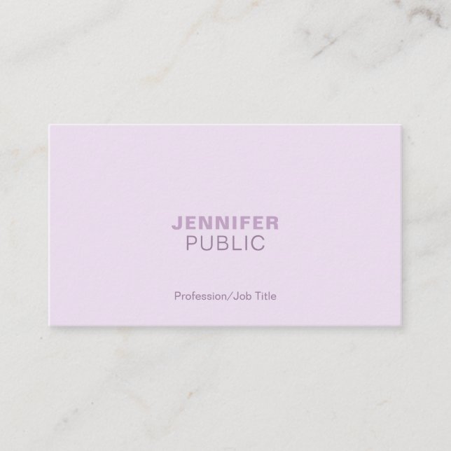 Trendy Harmonic Colours Professional Elegant Plain Business Card (Front)