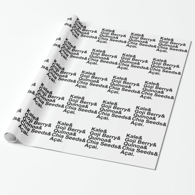 Trendy Health Food Wrapping Paper (Unrolled)