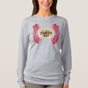 Trendy Heart Glitter Valentines Day Long Sleeve T-Shirt