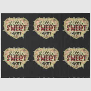 Trendy Heart Glitter Valentines Day Tissue Paper