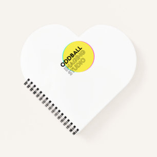 Trendy Heart Shape Spiral Notebook Custom Logo D