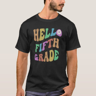 Trendy Hello Fifth Grade Teacher Hello 5th Gr Vint T-Shirt