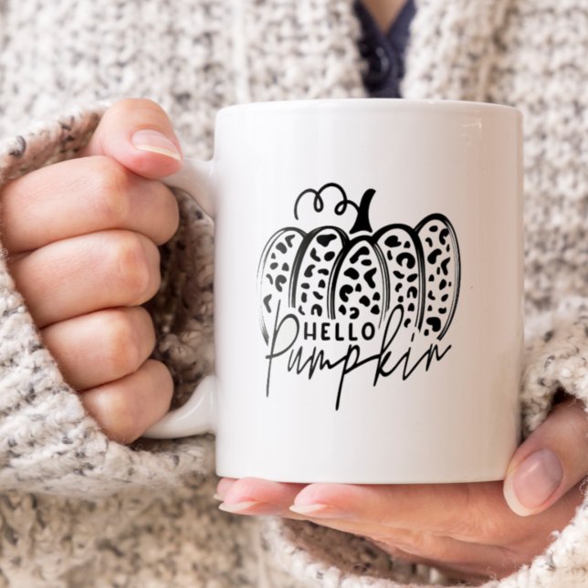 Trendy Hello Pumpkin Coffee Mug (Hellio Pumpkin Fall Coffee Mug)