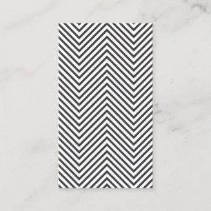 Trendy & Hip Black/White Chevron Pattern Business Card