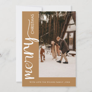 Trendy Holiday Modern Photo Christmas Holiday Card