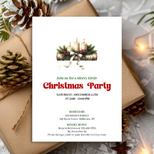 Trendy Holly Berries Christmas Decoration Invite