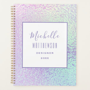 Trendy Holographic Professional 2024 Chic Business Planner