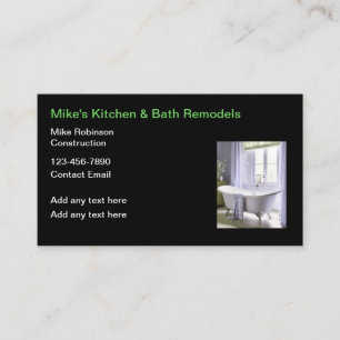 Trendy Home Kitchen And Bath Remodeling Business Card