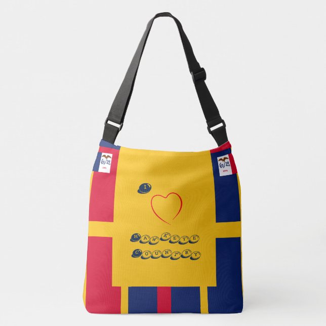 Trendy Honey Yellow Hawkeye Country  Crossbody Bag (Front)