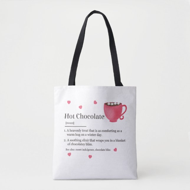 Trendy Hot Chocolate Definition Tote Bag (Front)