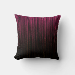 Trendy Hot Pink and Black Throw Pillow