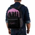 Trendy Hot Pink Glitter Personalized