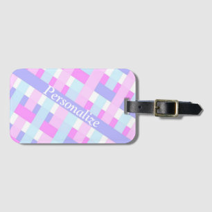 Trendy Hot Pink Purple Blue Colours Personalize Luggage Tag