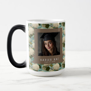 Trendy Hydrangea Floral Congrat Graduate Magic Mug