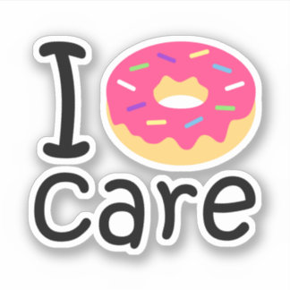 Trendy I Doughnut Care funny phrase quote emoji
