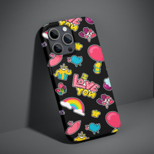 Trendy I Love You Colourful Modern Girly Y2K Case-Mate iPhone 14 Case