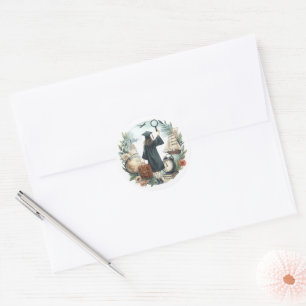 Trendy In My Grad Era Graduation Classic Round Sticker