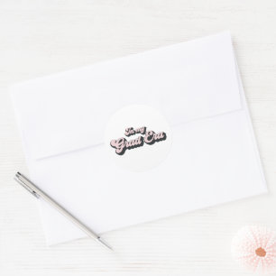 Trendy In My Grad Era Graduation Classic Round Sticker