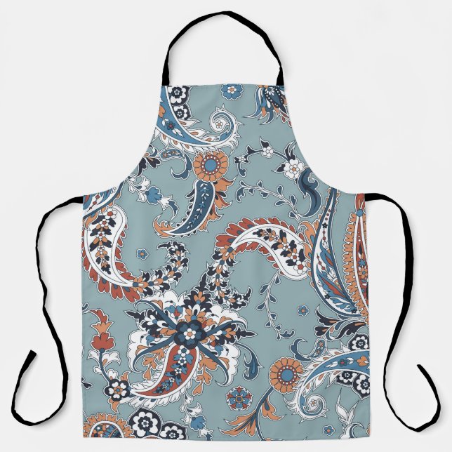 Trendy Indian paisley: seamless background. Apron (Front)
