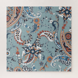 Trendy Indian paisley: seamless background. Jigsaw Puzzle