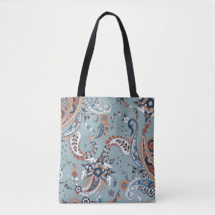 Trendy Indian paisley: seamless background. Tote Bag