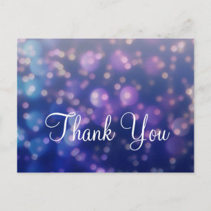 Trendy Inexpensiv Gold Glitter Sparkle Thank You Postcard