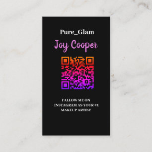Trendy ,Instagram Photo Collage QRcode Business C Card