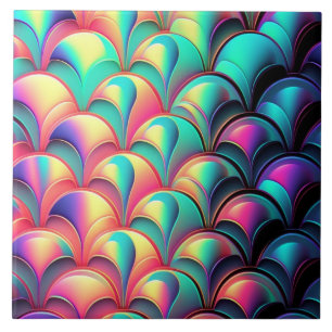 Trendy iridescent pattern tile